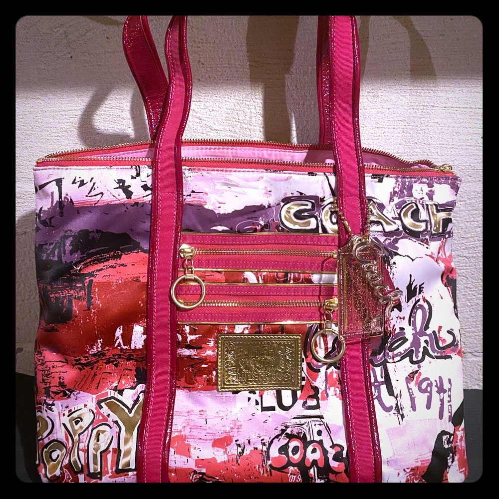 Coach graffiti tote. Authentic.